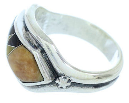 Southwest Jewelry Multicolor Silver Ring Size 6-3/4 YS72401